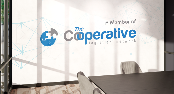 A member of The Cooperative logo place in an office